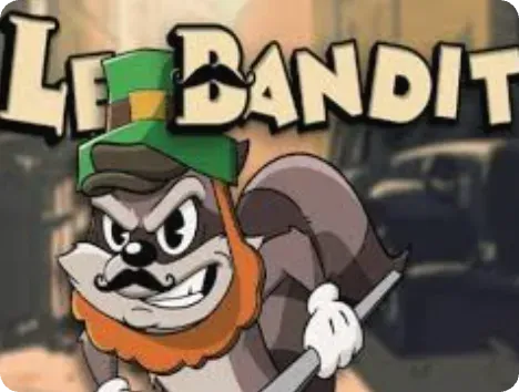 Le Bandit slot by Hacksaw Gaming featuring French raccoon bandit character with cluster pays and 10,000x max win
