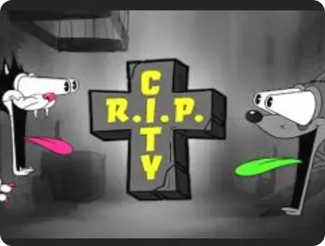 RIP City slot by Hacksaw Gaming with urban cartoon style and Wild Cat multipliers proposal 12,500x max win
