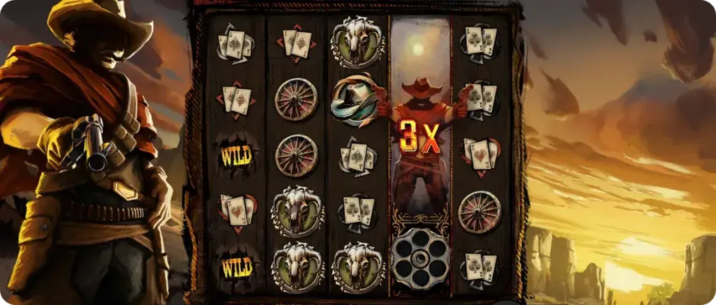 Land an Outlaw symbol  give you a chance to win